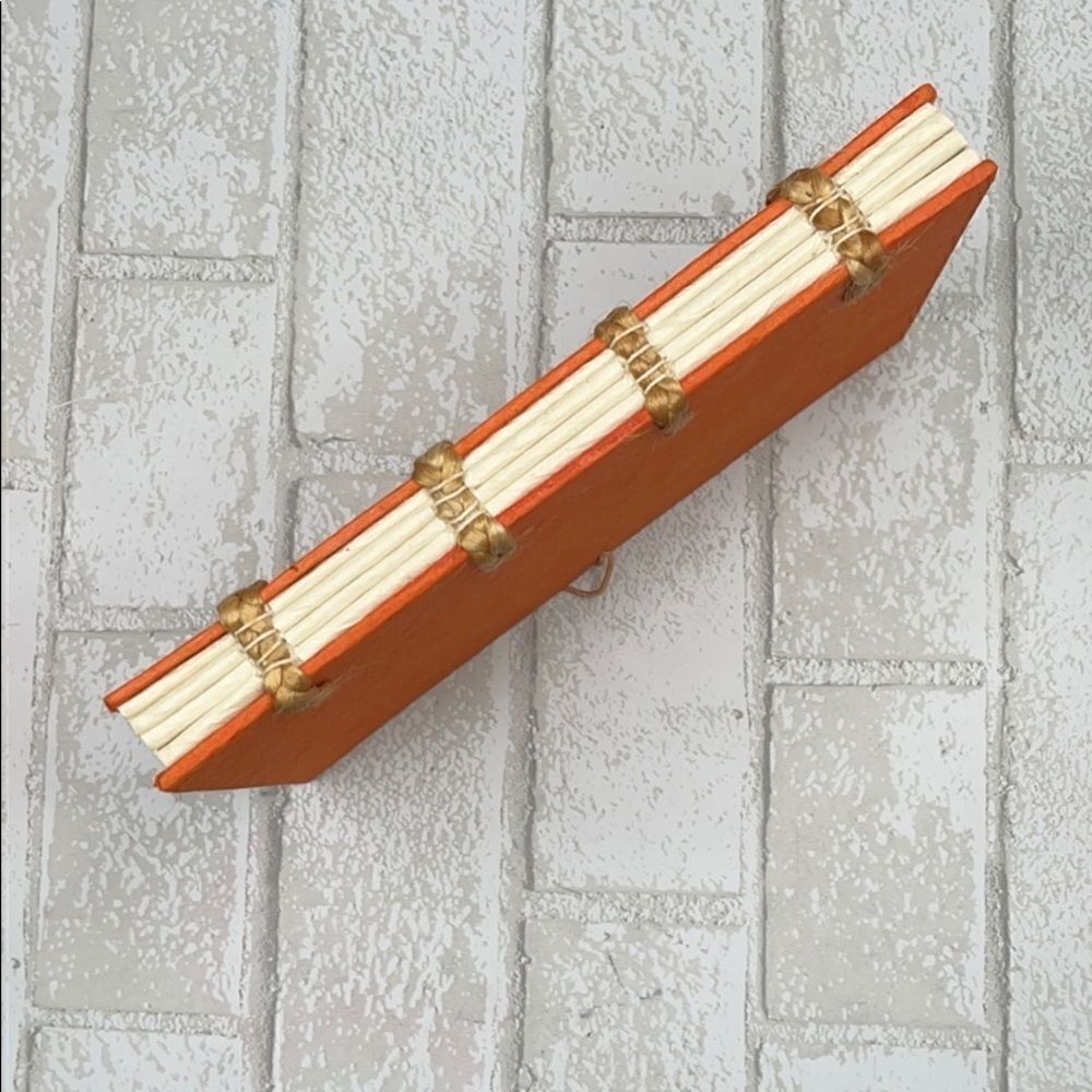 Papyrus Handmade Orange Unlined Notebook - Picture 6 of 6